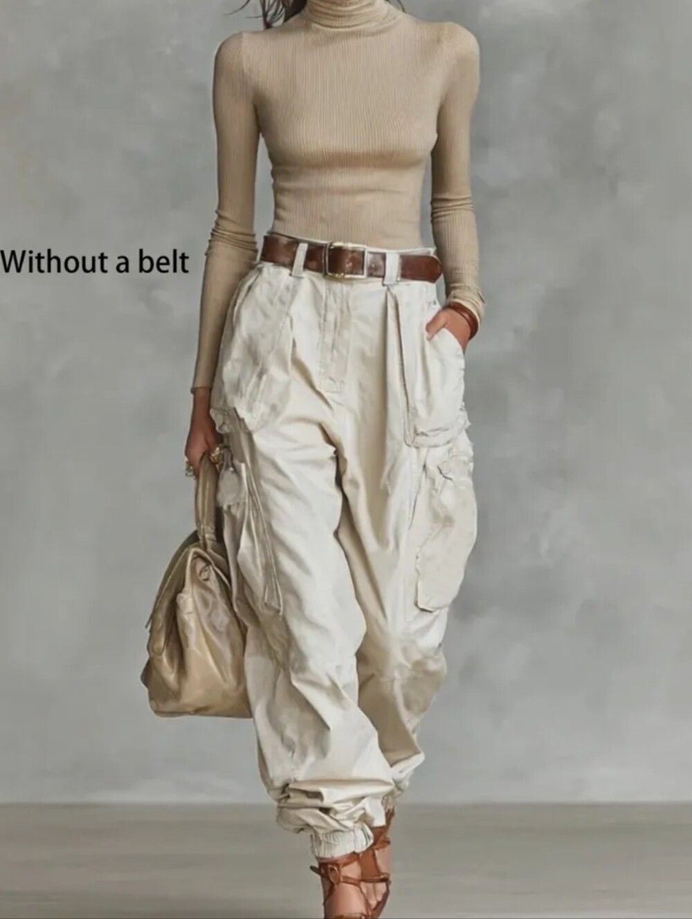 NWT Summer Weight Off White Cargo Pants